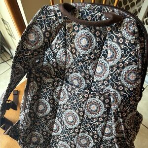 Beautiful  used once like new new brown paisley backpack. Size large